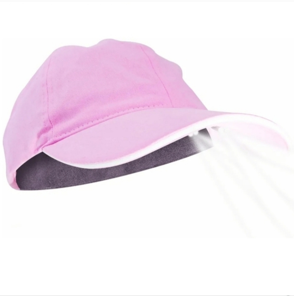 LED Light Hat Pink Hands-Free Headlamp Cap Night Running Dog Walking Hiking NWT
